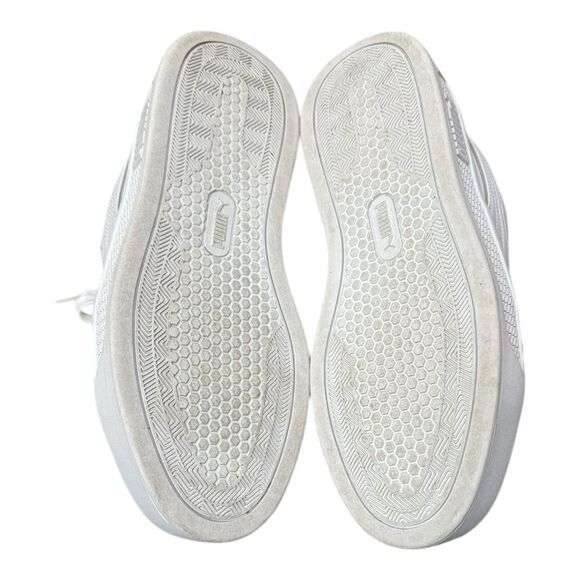 Puma Smash V3 Women's White Leather Platform Sneakers 9 - Picture 6 of 6